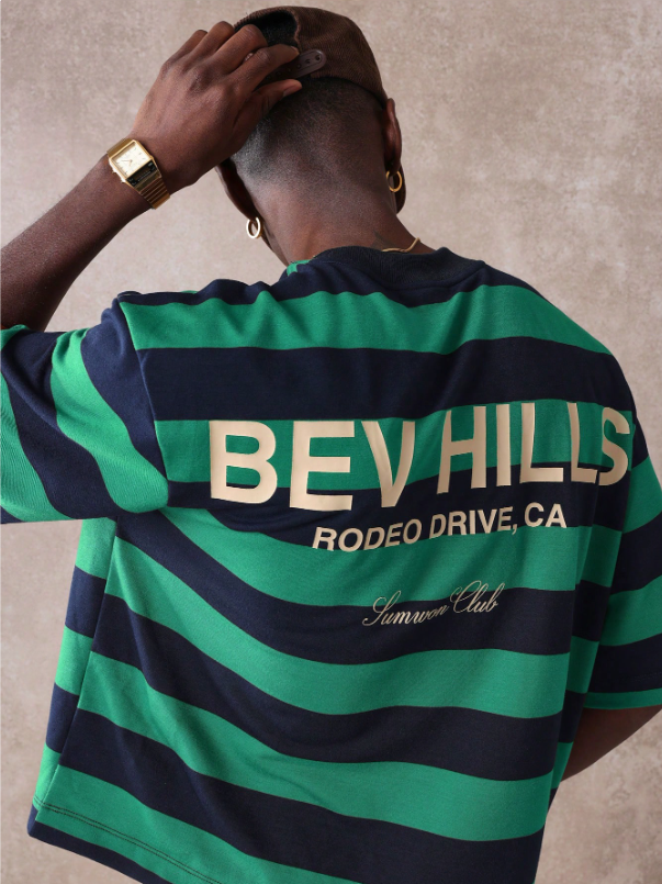 Camiseta Bev Hills Rayas | Edición Summer Club
