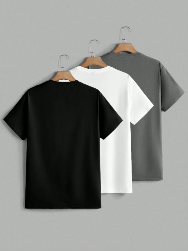 Pack de Camisetas Clásicas | Negro, Blanco y Gris